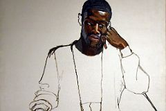 Alice Neel 1965 James Hunter Black Draftee 1 From COMMA Foundation Belgium At New York Met Breuer Unfinished